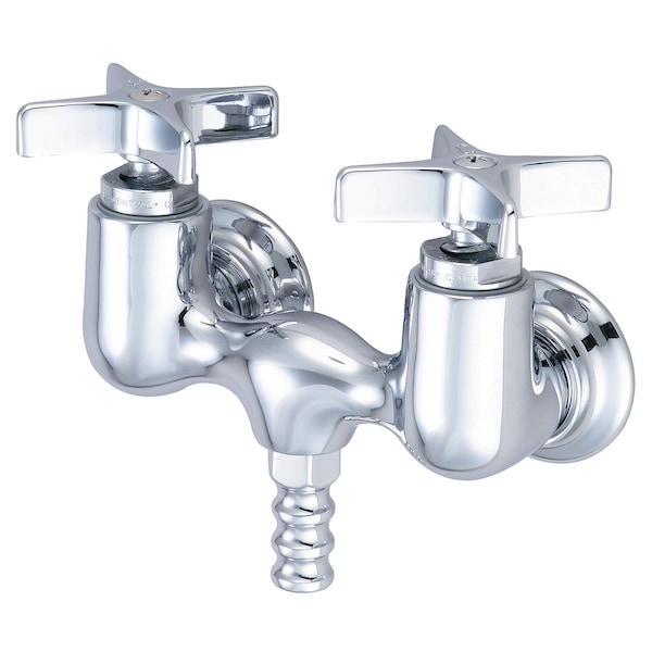 Central Brass Two Handle Leg Tub Faucet, Polished Chrome, Wall 0210-Q - main